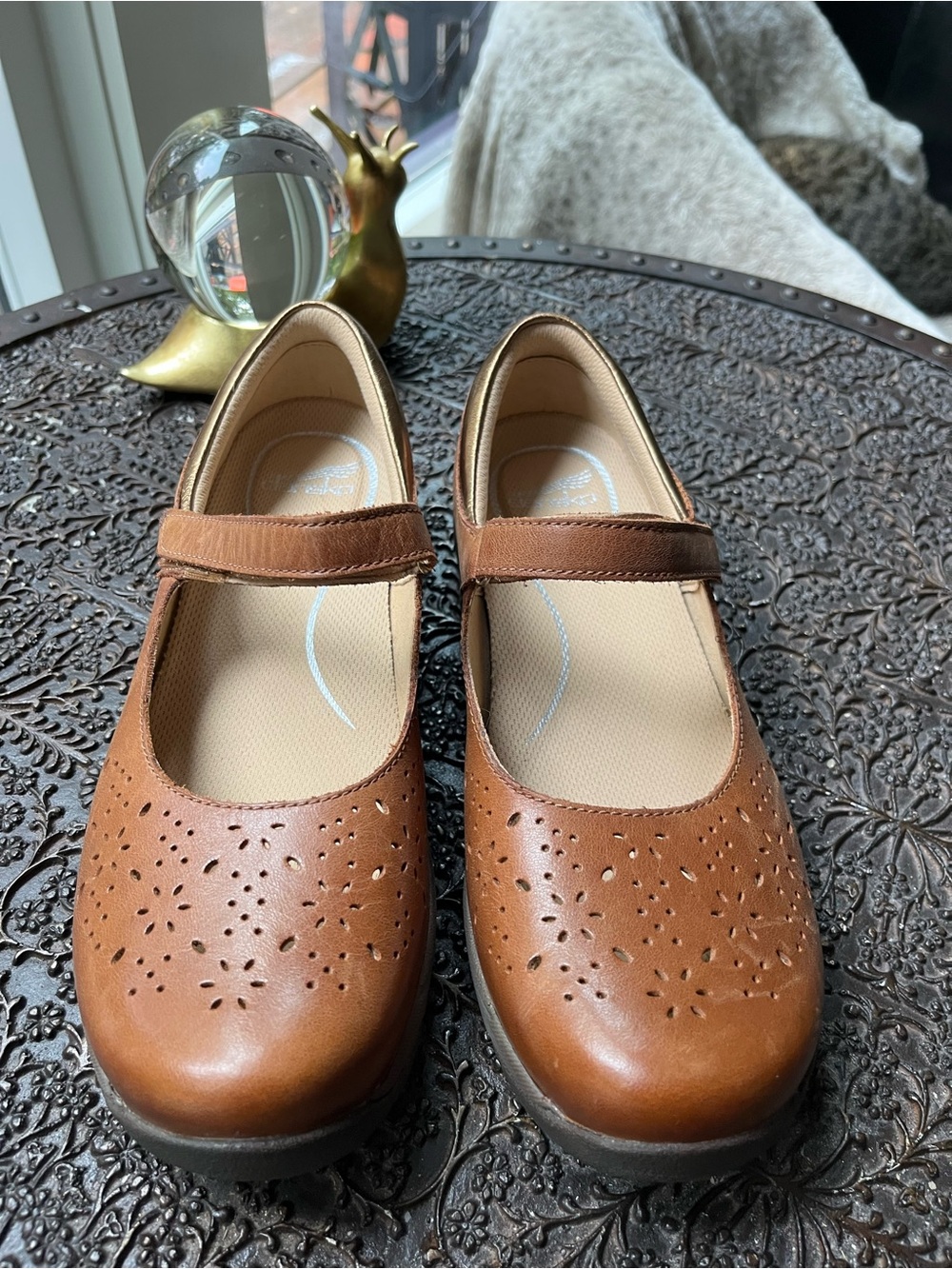 NEW DANSKO STACY MARY JANE SHOES IN TOFFEE LEATHER 39 8.5-9 - Picture 10 of 15